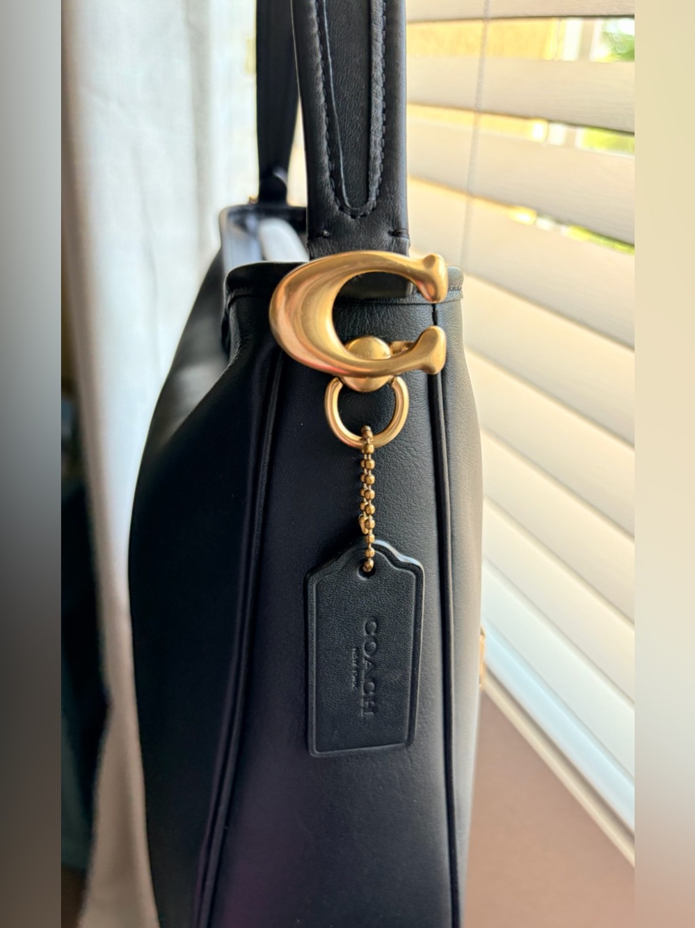 Coach Soft Tabby Hobo Calf Leather B4/Black - Picture 8 of 17
